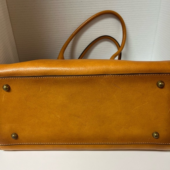 Pratesi Firenze Reggello Gran Gala B491 Camel Italian Leather Handbag Old Money - Picture 4 of 7